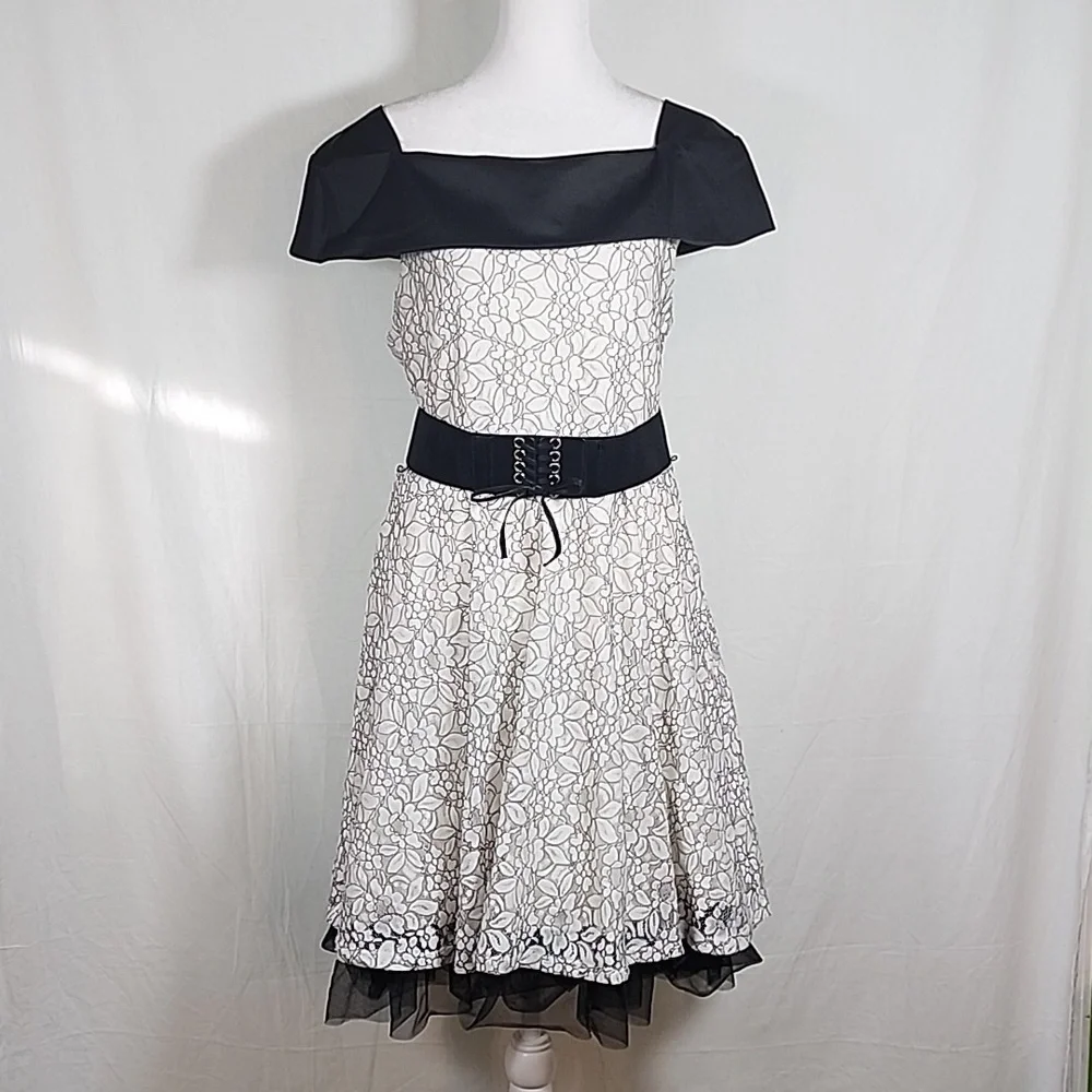 Knit workshop formal dress A line cut